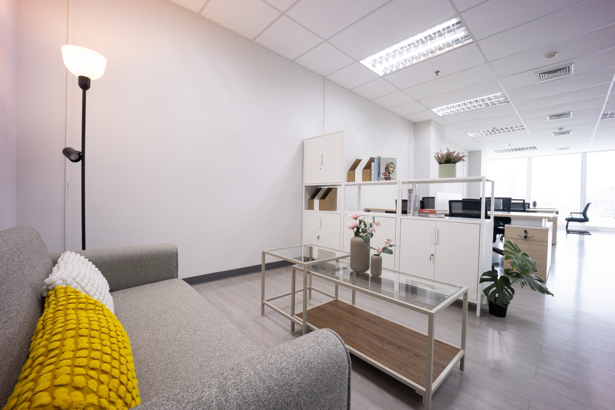 Newly renovated & furnished office, Near BTS Chong Nonsi, 7-11 and food court located within the building.